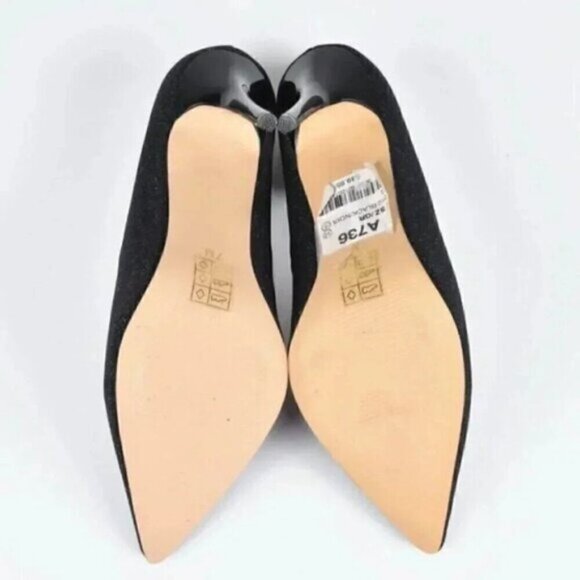 NWT Le Chateau Black Glitter Sparkly Pump Heels Size 7 - Picture 6 of 7